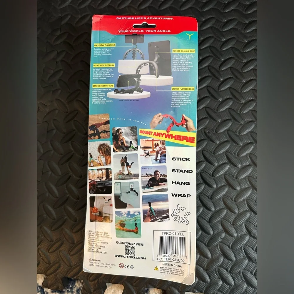 Tenikle PRO- flexible suction mount w/ wireless bluetooth clicker